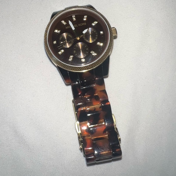 Michael Kors Tortoise Shell Watch MK5038 - Picture 1 of 6